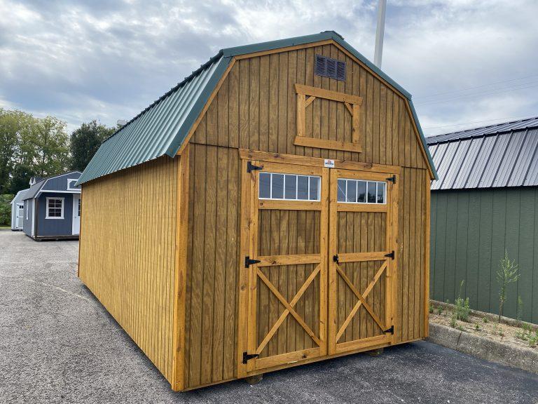 10×20 Lofted Barn – Honey Gold